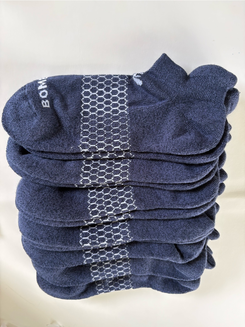 Bombas 8 Pack Navy Cushioned Ankle Socks Size M